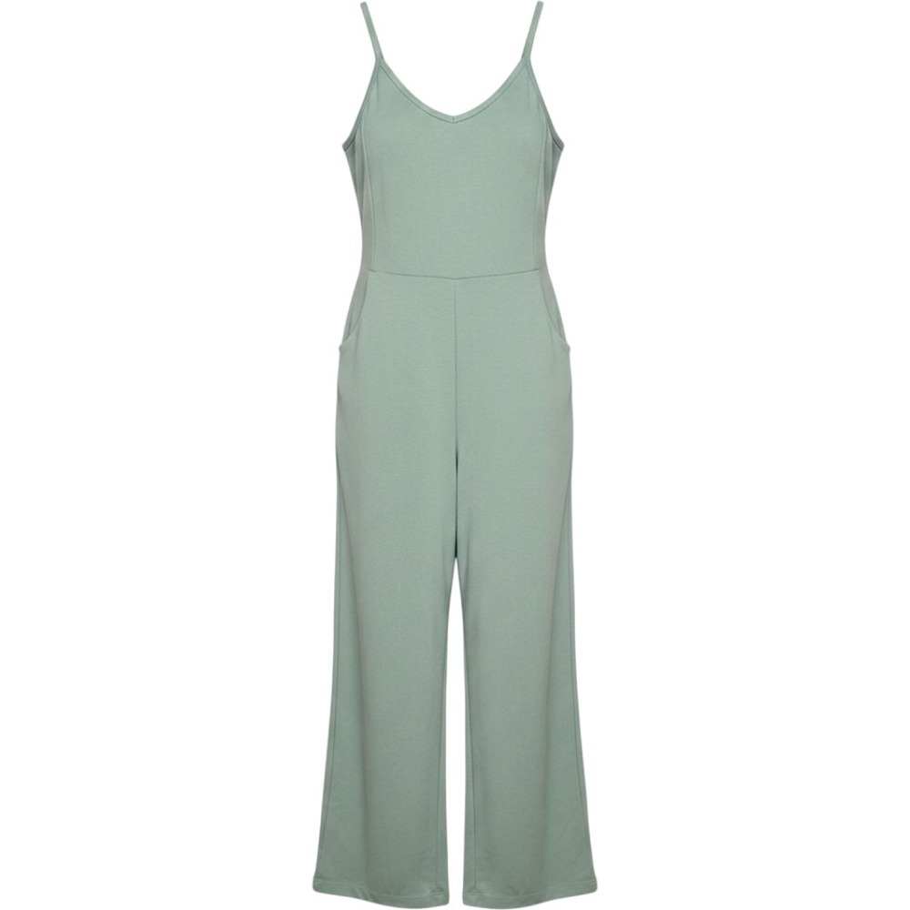 Sincerely Jules Women Sage Green Wide Leg Sleeveless Jumpsuit Size M Pockets